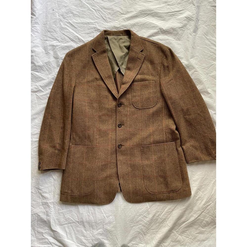 Mackinnon of Scotland Men's 100% Lambswool Plaid Blazer Jacket Sz XL